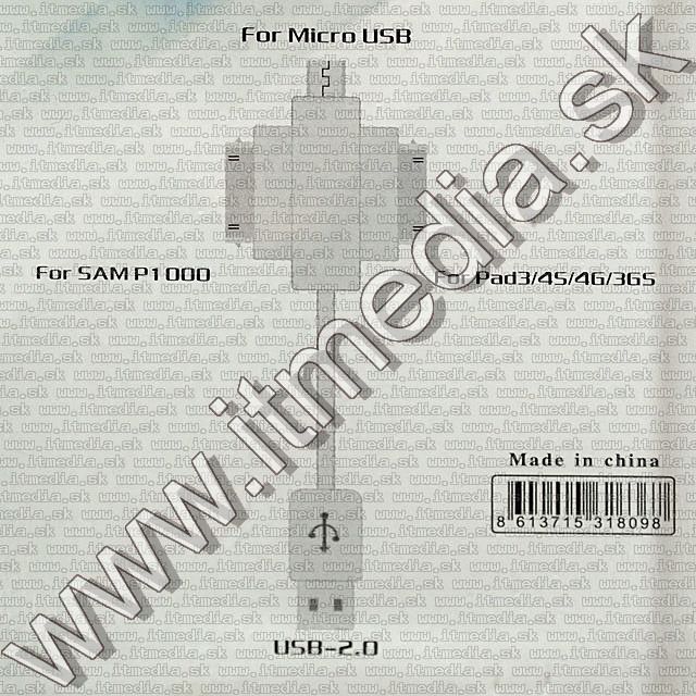 Image of Usb Cable Combined *microUSB* *SAMSUNG* *IPHONE* (IT8646)